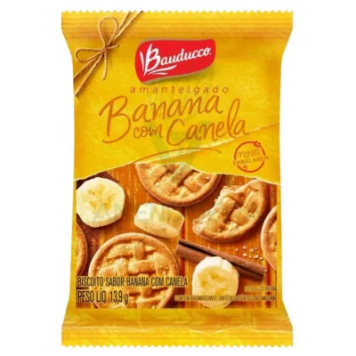 Biscoito Bauducco Banana com canela 13,9g - Amendoeira Orgânica