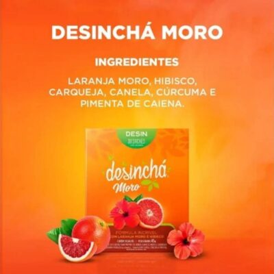 Desincha Laranja Moro e Hibisco c/30 Saches