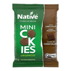 Mini cookie Orgânico Chocolate Native - 40g - Amendoeira Orgânica