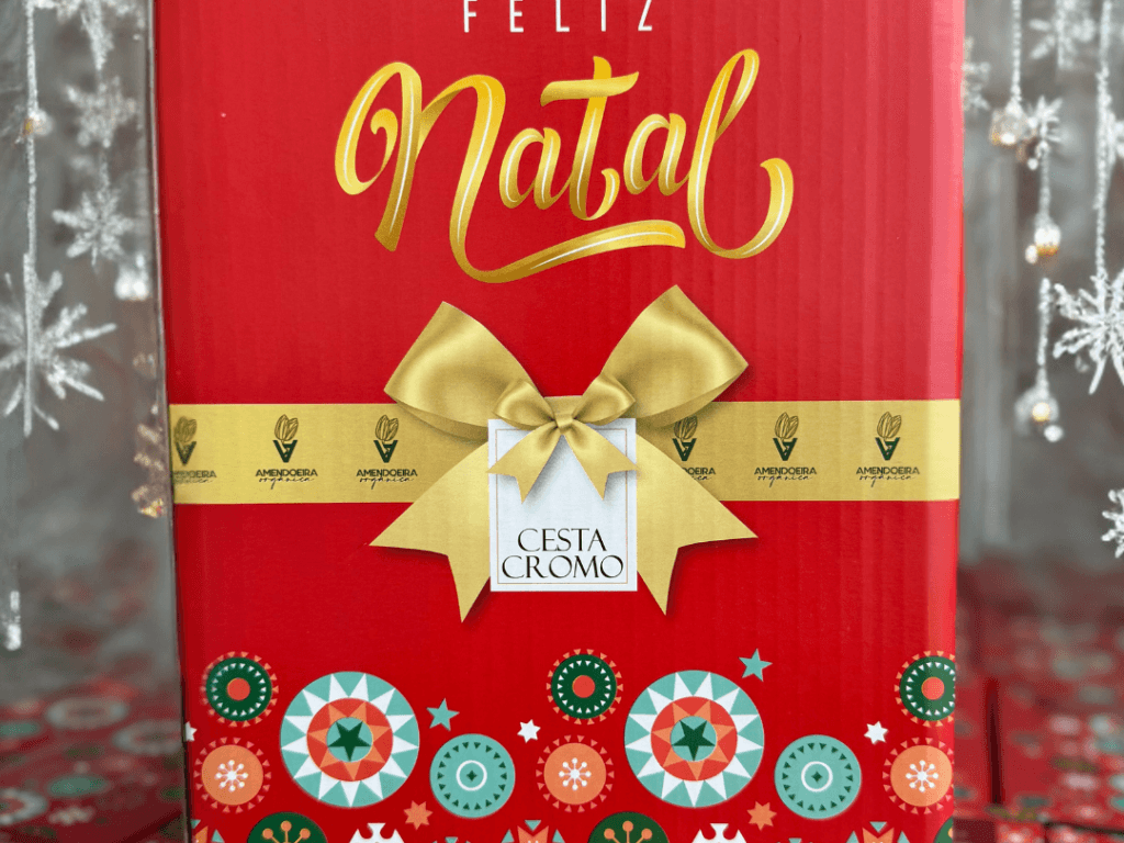 Cesta de Natal Cromo Amendoeira