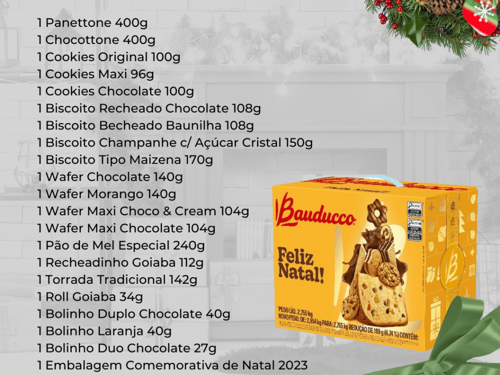 Lista de itens Cesta de Natal Grande Bauducco