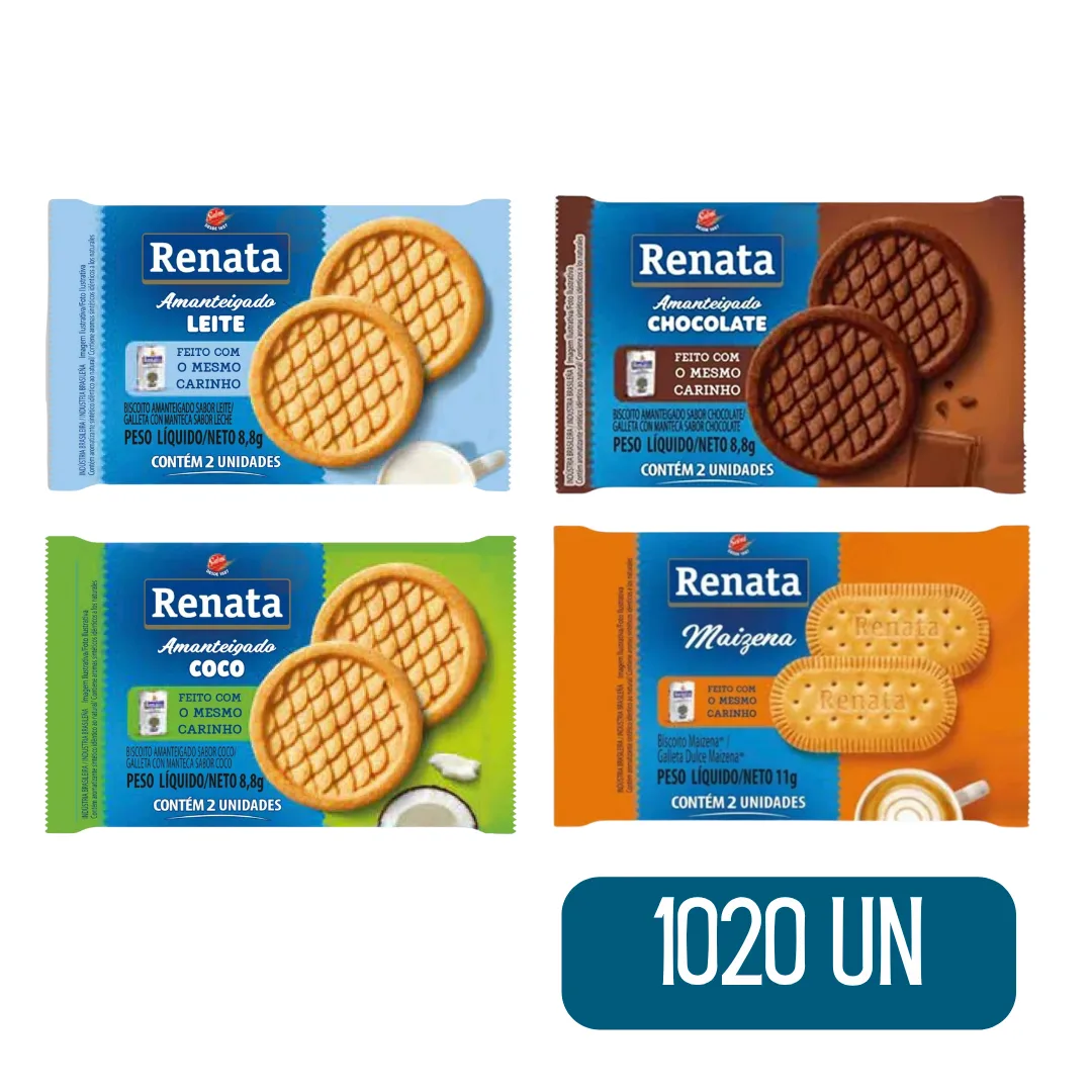 Biscoito Em Sache Atacado Choco Leite Maisena Coco 1020 Un