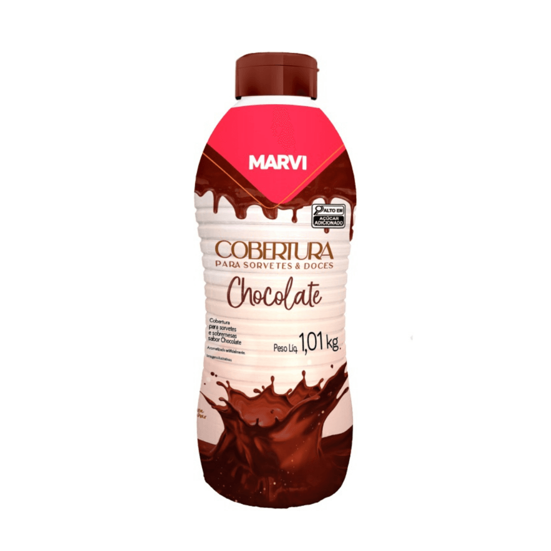 Cobertura Para Sorvete Sabor Chocolate 1,01kg - Marvi