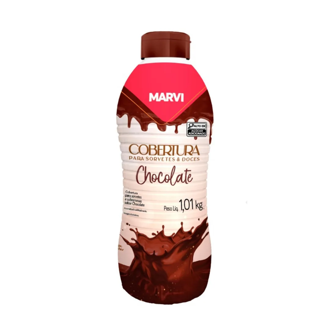 Cobertura Para Sorvete Sabor Chocolate 1,01kg - Marvi