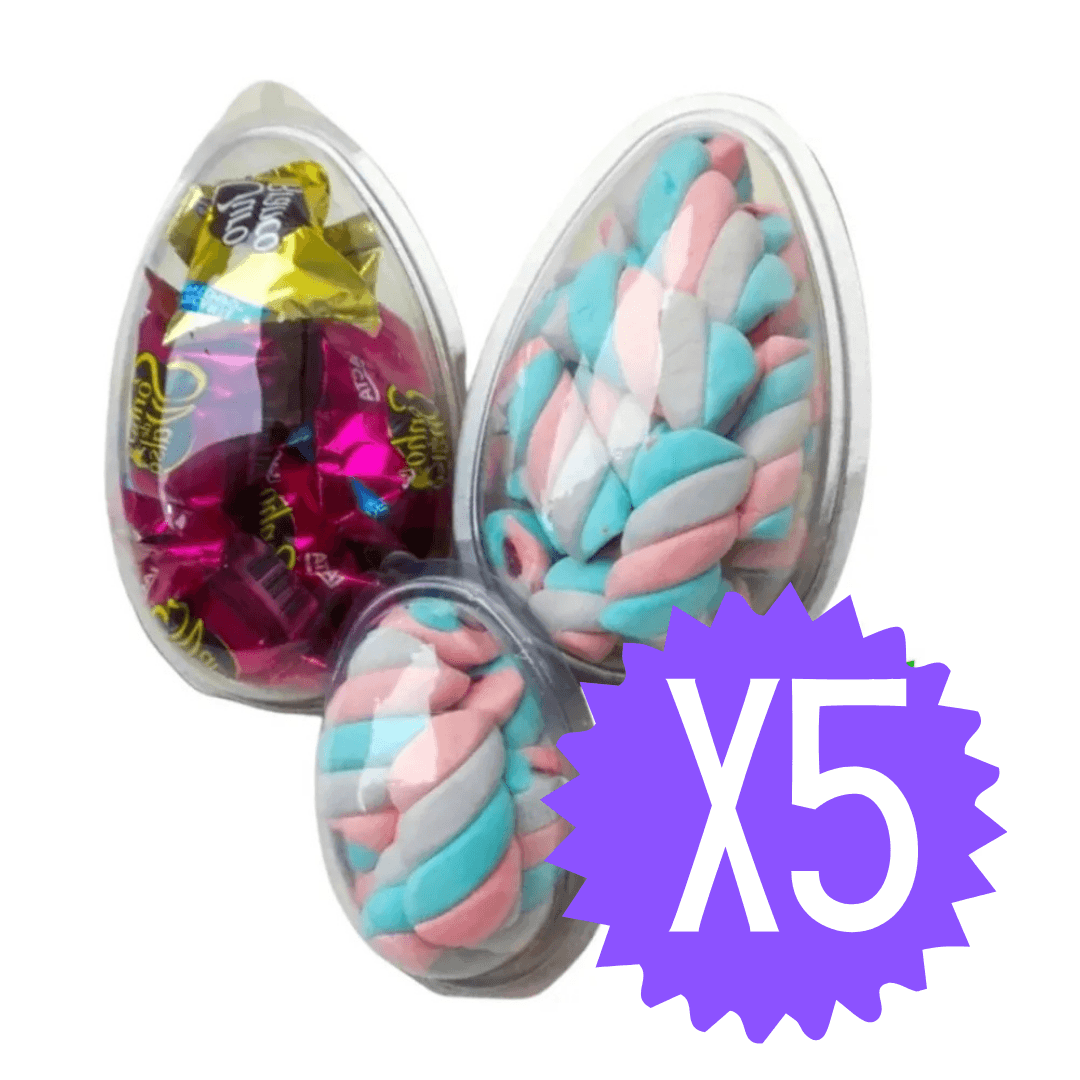 Kit 5 Formas Blister Embalagem Ovo De Páscoa 500g - Bwb
