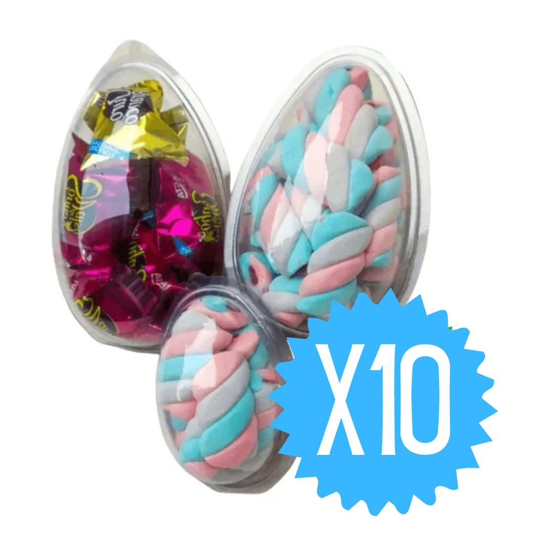 Kit 10 Formas Blister Embalagem Ovo De Páscoa 500g - Bwb
