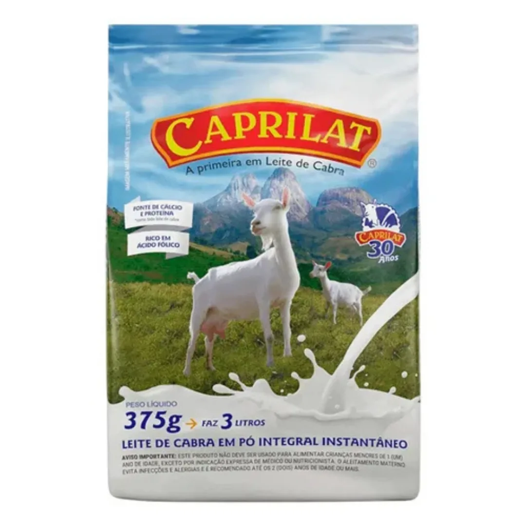 Leite De Cabra Em Pó Integral Caprilat Sachê 375g